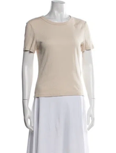 Pre-owned Veronica Beard Crew Neck Short Sleeve T-shirt In Neutral