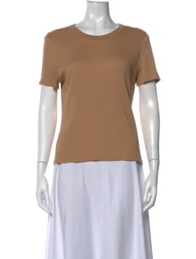 Pre-owned Veronica Beard Crew Neck Short Sleeve T-shirt In Neutral