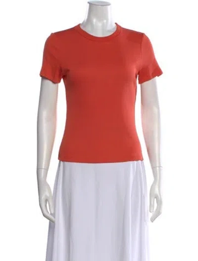 Pre-owned Veronica Beard Crew Neck Short Sleeve T-shirt In Orange