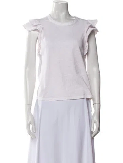 Pre-owned Veronica Beard Crew Neck Short Sleeve T-shirt In Pink