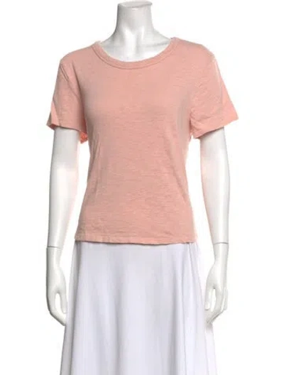 Pre-owned Veronica Beard Crew Neck Short Sleeve T-shirt In Pink