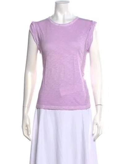 Pre-owned Veronica Beard Crew Neck Short Sleeve T-shirt In Purple