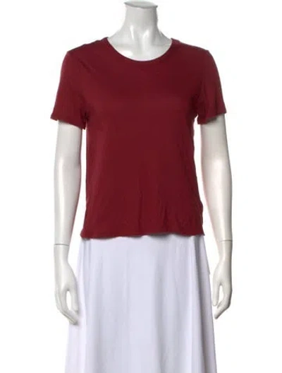 Pre-owned Veronica Beard Crew Neck Short Sleeve T-shirt In Red