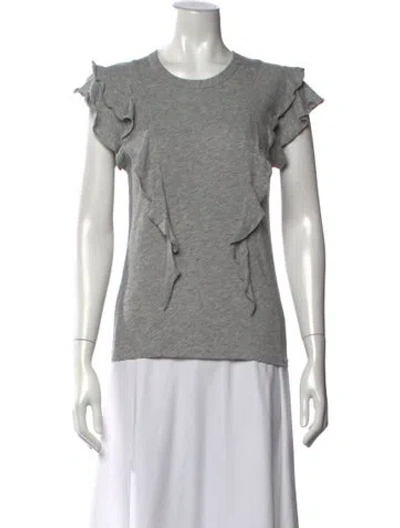 Pre-owned Veronica Beard Crew Neck Short Sleeve T-shirt W/ Tags In Gray
