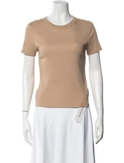 Pre-owned Veronica Beard Crew Neck Short Sleeve T-shirt W/ Tags In Neutral