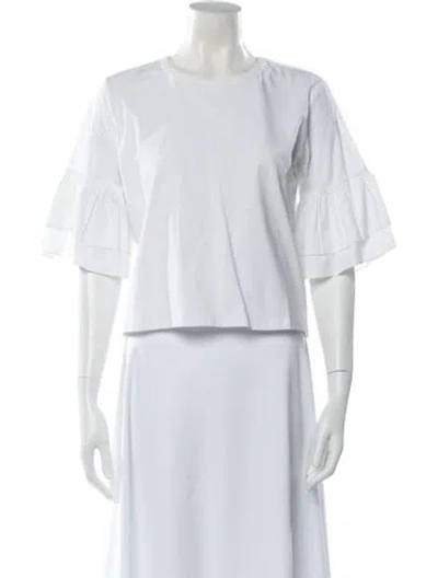 Pre-owned Veronica Beard Crew Neck Short Sleeve T-shirt W/ Tags In White