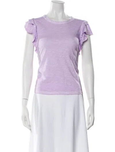 Pre-owned Veronica Beard Crew Neck Short Sleeve T-shirt In White