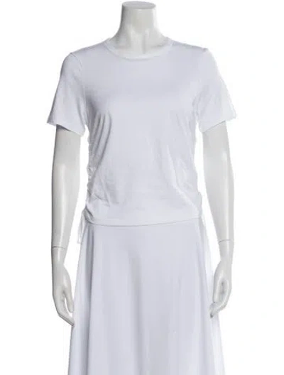 Pre-owned Veronica Beard Crew Neck Short Sleeve T-shirt In White
