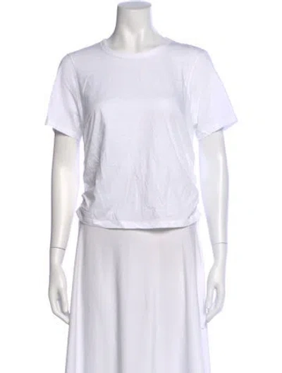 Pre-owned Veronica Beard Crew Neck Short Sleeve T-shirt In White