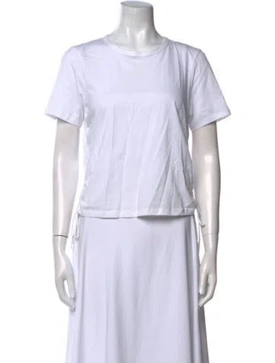 Pre-owned Veronica Beard Crew Neck Short Sleeve T-shirt In White