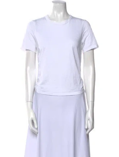 Pre-owned Veronica Beard Crew Neck Short Sleeve T-shirt In White