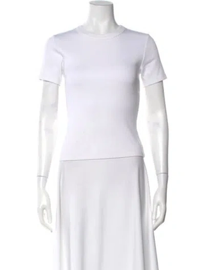 Pre-owned Veronica Beard Crew Neck Short Sleeve T-shirt In White