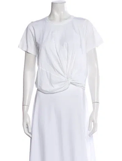 Pre-owned Veronica Beard Crew Neck Short Sleeve T-shirt In White