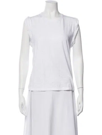 Pre-owned Veronica Beard Crew Neck Short Sleeve T-shirt In White
