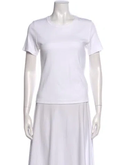 Pre-owned Veronica Beard Crew Neck Short Sleeve T-shirt In White