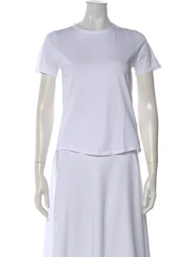 Pre-owned Veronica Beard Crew Neck Short Sleeve T-shirt In White