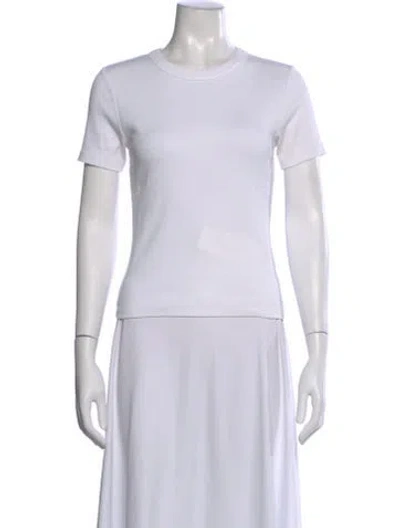 Pre-owned Veronica Beard Crew Neck Short Sleeve T-shirt In White