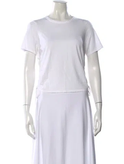 Pre-owned Veronica Beard Crew Neck Short Sleeve T-shirt In White