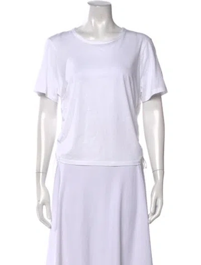 Pre-owned Veronica Beard Crew Neck Short Sleeve T-shirt In White