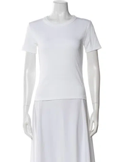 Pre-owned Veronica Beard Crew Neck Short Sleeve T-shirt In White