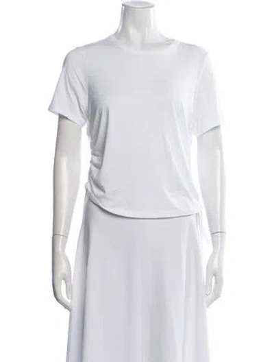 Pre-owned Veronica Beard Crew Neck Short Sleeve T-shirt In White