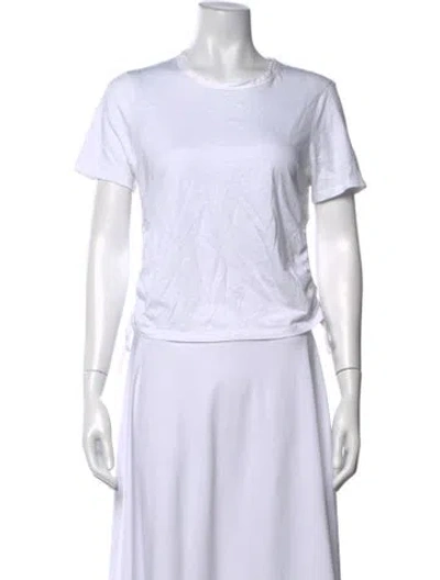 Pre-owned Veronica Beard Crew Neck Short Sleeve T-shirt In White