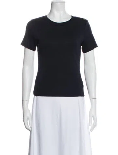 Pre-owned Veronica Beard Crew Neck Short Sleeve T-shirt In White