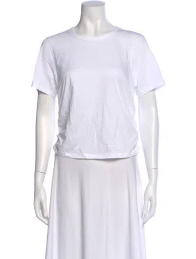 Pre-owned Veronica Beard Crew Neck Short Sleeve T-shirt In White