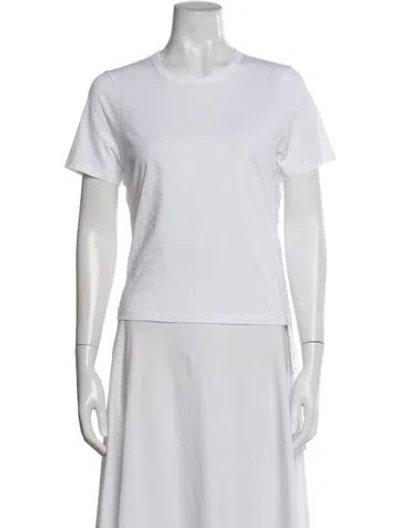 Pre-owned Veronica Beard Crew Neck Short Sleeve T-shirt In White