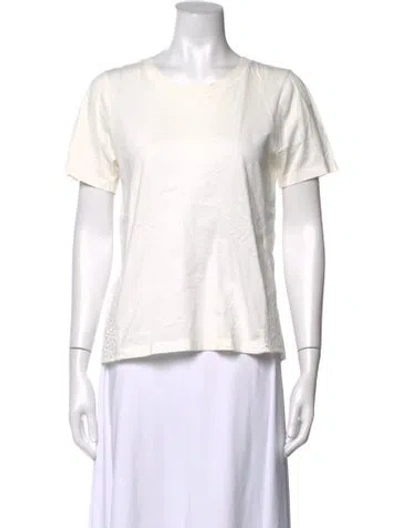 Pre-owned Veronica Beard Crew Neck Short Sleeve T-shirt In White