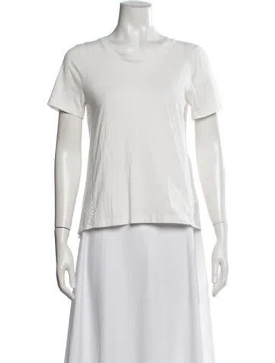 Pre-owned Veronica Beard Crew Neck Short Sleeve T-shirt In White