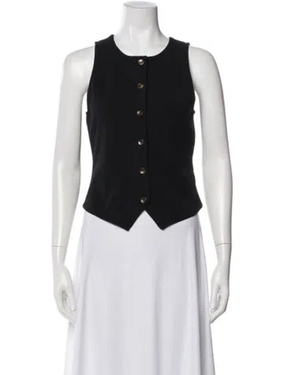 Pre-owned Veronica Beard Crew Neck Sleeveless Top In Black