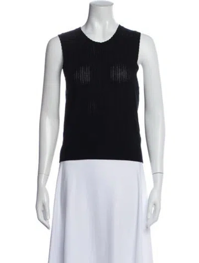 Pre-owned Veronica Beard Crew Neck Sleeveless Top In Black