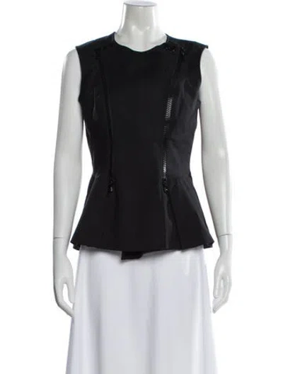 Pre-owned Veronica Beard Crew Neck Sleeveless Top In Black