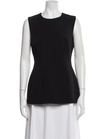Pre-owned Veronica Beard Crew Neck Sleeveless Top In Black