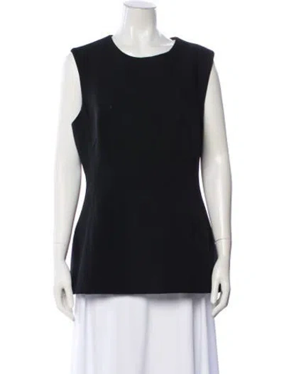 Pre-owned Veronica Beard Crew Neck Sleeveless Top In Black