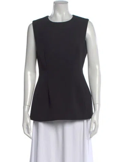 Pre-owned Veronica Beard Crew Neck Sleeveless Top In Black