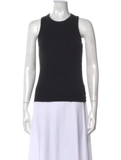 Pre-owned Veronica Beard Crew Neck Sleeveless Top In Black