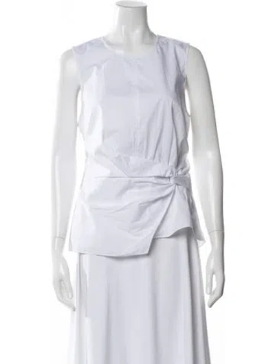 Pre-owned Veronica Beard Crew Neck Sleeveless Top In Blue