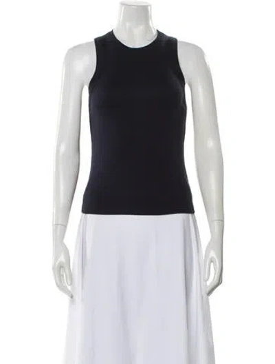 Pre-owned Veronica Beard Crew Neck Sleeveless Top In Blue