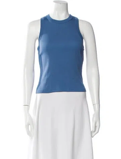 Pre-owned Veronica Beard Crew Neck Sleeveless Top In Blue