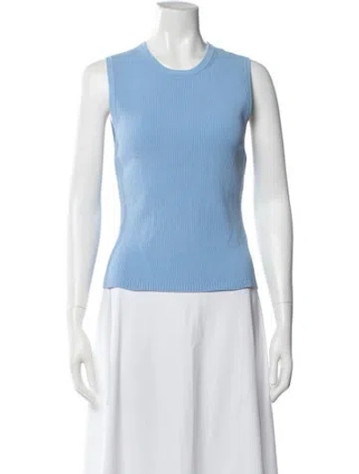Pre-owned Veronica Beard Crew Neck Sleeveless Top In Blue