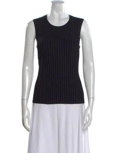 Pre-owned Veronica Beard Crew Neck Sleeveless Top In Blue