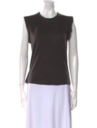 Pre-owned Veronica Beard Crew Neck Sleeveless Top In Gray