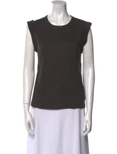Pre-owned Veronica Beard Crew Neck Sleeveless Top In Gray