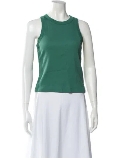 Pre-owned Veronica Beard Crew Neck Sleeveless Top In Green