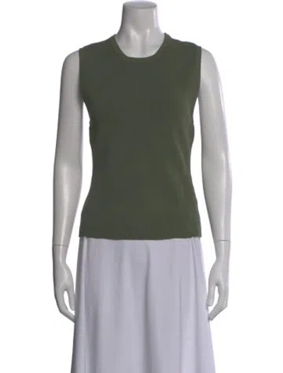 Pre-owned Veronica Beard Crew Neck Sleeveless Top In Green