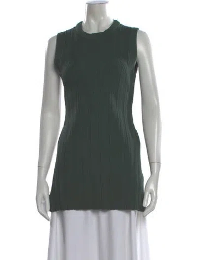 Pre-owned Veronica Beard Crew Neck Sleeveless Top In Green