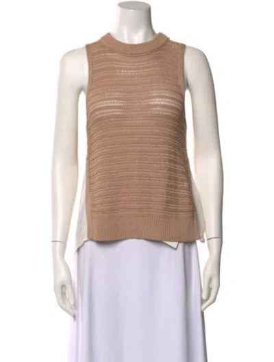 Pre-owned Veronica Beard Crew Neck Sleeveless Top In Neutral