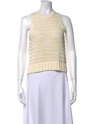 Pre-owned Veronica Beard Crew Neck Sleeveless Top In Neutral